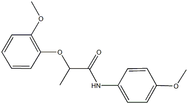 2-(2-methoxyphenoxy)-N-(4-methoxyphenyl)propanamide Struktur