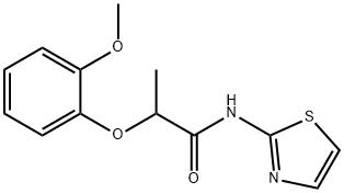 2-(2-methoxyphenoxy)-N-(1,3-thiazol-2-yl)propanamide Struktur