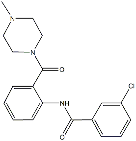 3-chloro-N-{2-[(4-methyl-1-piperazinyl)carbonyl]phenyl}benzamide,815623-49-5,结构式