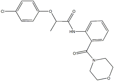 2-(4-chlorophenoxy)-N-[2-(4-morpholinylcarbonyl)phenyl]propanamide,815625-11-7,结构式