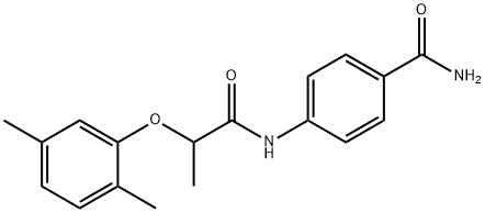 4-{[2-(2,5-dimethylphenoxy)propanoyl]amino}benzamide Structure