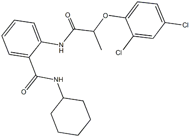 N-cyclohexyl-2-{[2-(2,4-dichlorophenoxy)propanoyl]amino}benzamide Structure