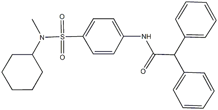 N-(4-{[cyclohexyl(methyl)amino]sulfonyl}phenyl)-2,2-diphenylacetamide,817179-60-5,结构式