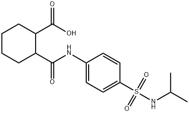 2-({4-[(isopropylamino)sulfonyl]anilino}carbonyl)cyclohexanecarboxylic acid 化学構造式