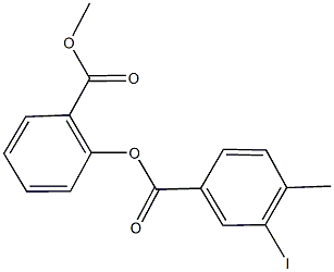 2-(methoxycarbonyl)phenyl 3-iodo-4-methylbenzoate Structure