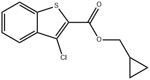 cyclopropylmethyl 3-chloro-1-benzothiophene-2-carboxylate,817565-58-5,结构式