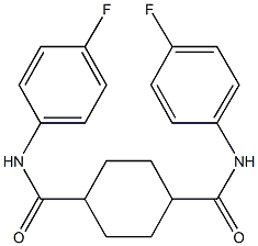 N~1~,N~4~-bis(4-fluorophenyl)-1,4-cyclohexanedicarboxamide,817566-50-0,结构式