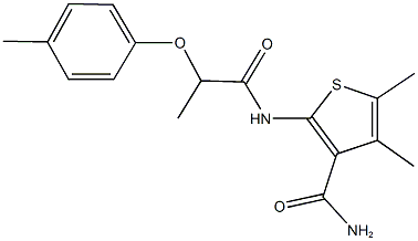 817633-40-2 4,5-dimethyl-2-{[2-(4-methylphenoxy)propanoyl]amino}-3-thiophenecarboxamide