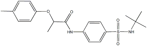 N-{4-[(tert-butylamino)sulfonyl]phenyl}-2-(4-methylphenoxy)propanamide Structure