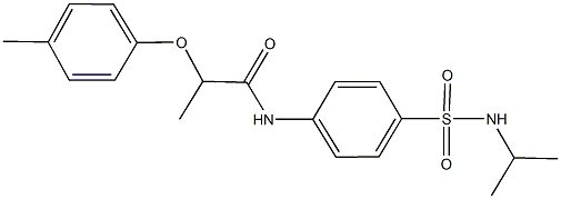 N-{4-[(isopropylamino)sulfonyl]phenyl}-2-(4-methylphenoxy)propanamide Structure