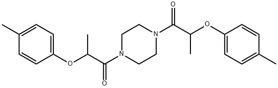 1,4-bis[2-(4-methylphenoxy)propanoyl]piperazine,817635-00-0,结构式