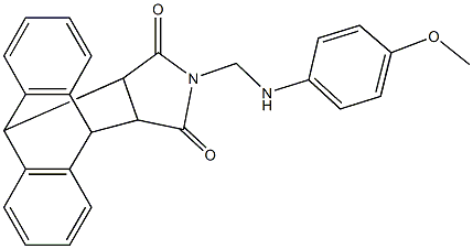 17-[(4-methoxyanilino)methyl]-17-azapentacyclo[6.6.5.0~2,7~.0~9,14~.0~15,19~]nonadeca-2,4,6,9,11,13-hexaene-16,18-dione Structure