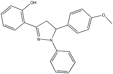 2-[5-(4-methoxyphenyl)-1-phenyl-4,5-dihydro-1H-pyrazol-3-yl]phenol 结构式