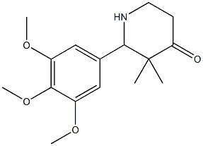 3,3-dimethyl-2-(3,4,5-trimethoxyphenyl)-4-piperidinone,81835-73-6,结构式