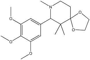 6,6,8-trimethyl-7-(3,4,5-trimethoxyphenyl)-1,4-dioxa-8-azaspiro[4.5]decane Structure