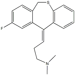 N-[3-(9-fluorodibenzo[b,e]thiepin-11(6H)-ylidene)propyl]-N,N-dimethylamine 化学構造式