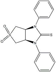 1,3-diphenyltetrahydro-1H-thieno[3,4-d]imidazole-2(3H)-thione 5,5-dioxide 结构式