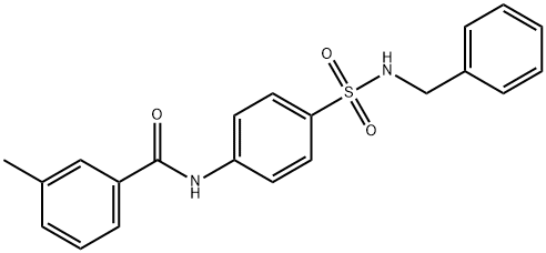 N-{4-[(benzylamino)sulfonyl]phenyl}-3-methylbenzamide Struktur