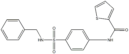N-{4-[(benzylamino)sulfonyl]phenyl}-2-thiophenecarboxamide Struktur