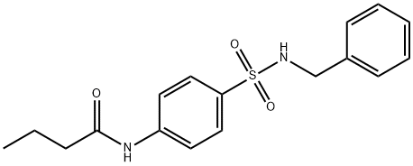 N-{4-[(benzylamino)sulfonyl]phenyl}butanamide Structure