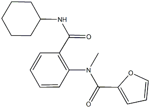 N-{2-[(cyclohexylamino)carbonyl]phenyl}-N-methyl-2-furamide Structure