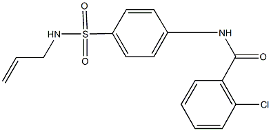 N-{4-[(allylamino)sulfonyl]phenyl}-2-chlorobenzamide Struktur