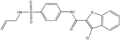 N-{4-[(allylamino)sulfonyl]phenyl}-3-chloro-1-benzothiophene-2-carboxamide|