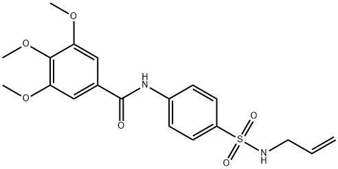 N-{4-[(allylamino)sulfonyl]phenyl}-3,4,5-trimethoxybenzamide Struktur