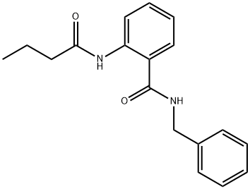 N-benzyl-2-(butyrylamino)benzamide Struktur