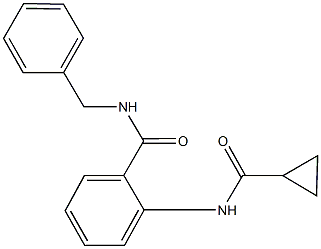 N-benzyl-2-[(cyclopropylcarbonyl)amino]benzamide Struktur