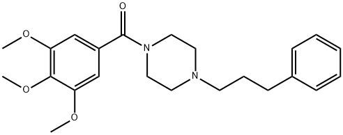 1-(3-phenylpropyl)-4-(3,4,5-trimethoxybenzoyl)piperazine 化学構造式