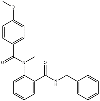 N-benzyl-2-[(4-methoxybenzoyl)(methyl)amino]benzamide 化学構造式