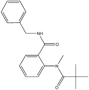 N-benzyl-2-[(2,2-dimethylpropanoyl)(methyl)amino]benzamide Structure
