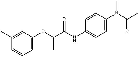 N-{4-[acetyl(methyl)amino]phenyl}-2-(3-methylphenoxy)propanamide Structure