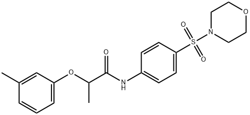 2-(3-methylphenoxy)-N-[4-(4-morpholinylsulfonyl)phenyl]propanamide Struktur