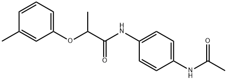 N-[4-(acetylamino)phenyl]-2-(3-methylphenoxy)propanamide Structure