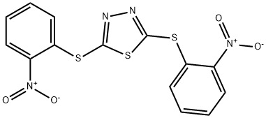 2,5-bis({2-nitrophenyl}sulfanyl)-1,3,4-thiadiazole Struktur
