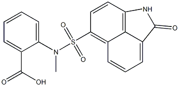 2-{methyl[(2-oxo-1,2-dihydrobenzo[cd]indol-6-yl)sulfonyl]amino}benzoic acid Structure