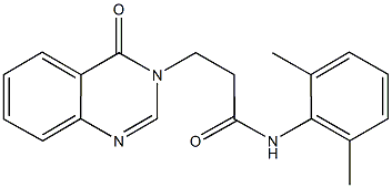 N-(2,6-dimethylphenyl)-3-(4-oxo-3(4H)-quinazolinyl)propanamide 结构式