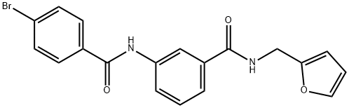 3-[(4-bromobenzoyl)amino]-N-(2-furylmethyl)benzamide,823836-00-6,结构式