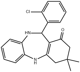 11-(2-chlorophenyl)-3,3-dimethyl-2,3,4,5,10,11-hexahydro-1H-dibenzo[b,e][1,4]diazepin-1-one Structure