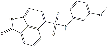 N-(3-methoxyphenyl)-2-oxo-1,2-dihydrobenzo[cd]indole-6-sulfonamide 化学構造式