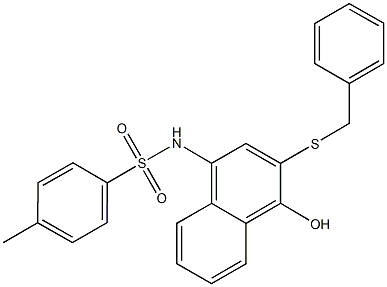 N-[3-(benzylsulfanyl)-4-hydroxy-1-naphthyl]-4-methylbenzenesulfonamide Structure