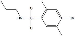 4-bromo-2,5-dimethyl-N-propylbenzenesulfonamide 结构式