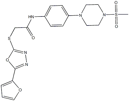 2-{[5-(2-furyl)-1,3,4-oxadiazol-2-yl]sulfanyl}-N-{4-[4-(methylsulfonyl)-1-piperazinyl]phenyl}acetamide|