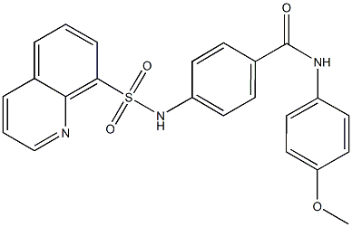 N-(4-methoxyphenyl)-4-[(8-quinolinylsulfonyl)amino]benzamide Structure