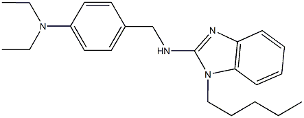 N-[4-(diethylamino)benzyl]-N-(1-pentyl-1H-benzimidazol-2-yl)amine Struktur