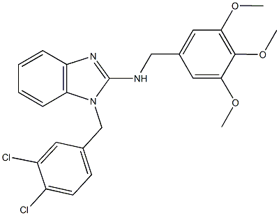 1-(3,4-dichlorobenzyl)-N-(3,4,5-trimethoxybenzyl)-1H-benzimidazol-2-amine Structure