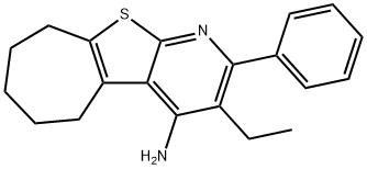 3-ethyl-2-phenyl-6,7,8,9-tetrahydro-5H-cyclohepta[4,5]thieno[2,3-b]pyridin-4-ylamine Structure