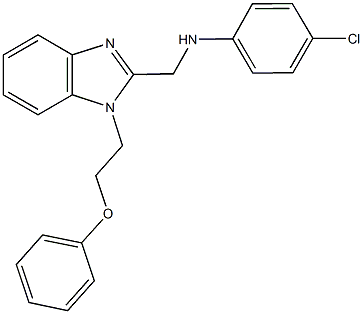 N-(4-chlorophenyl)-N-{[1-(2-phenoxyethyl)-1H-benzimidazol-2-yl]methyl}amine 结构式